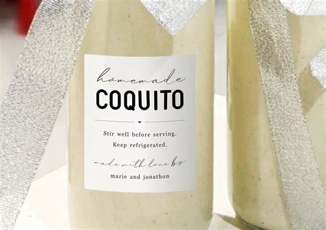 Printable Coquito Labels